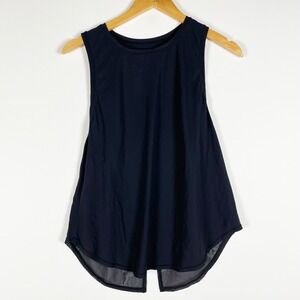 Lululemon Women's Ace Sheer Mesh Tie Back Athletic Tank Top Black Medium